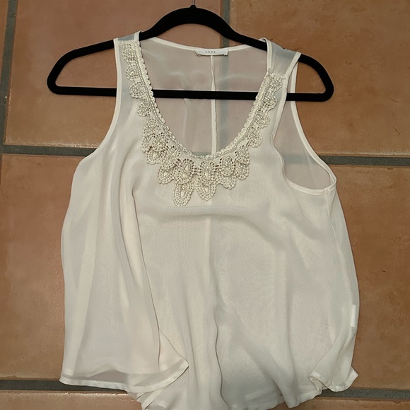 Lush Tops - Lush Pearl Embellished Tank
